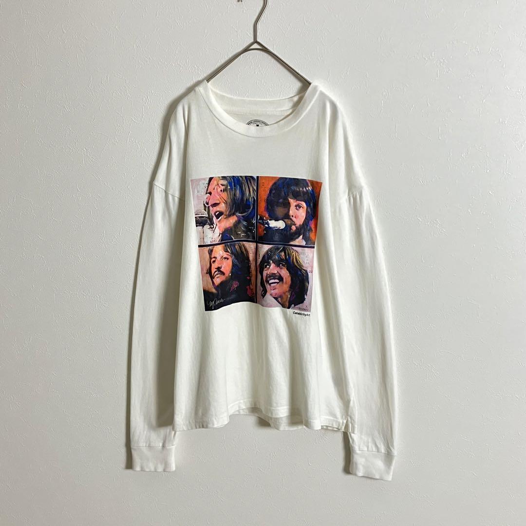 THE BEATLES　ザビートルズ　ロンT　長袖Tシャツ　ビッグプリント　古着