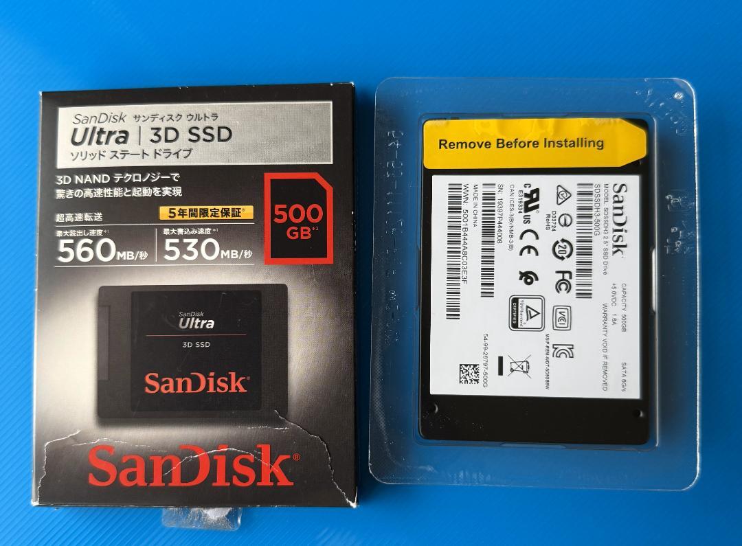 新品未開封 SanDisk Ultra 3D SSD 500GB