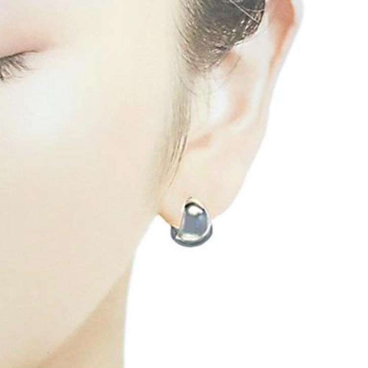 地金＊プラチナ【5×13mm 月甲フープピアス】Pt900刻印入 日本製 新品！ 地金 プラチナ【5×13mm 月甲フープピアス】Pt900刻印入 日本製