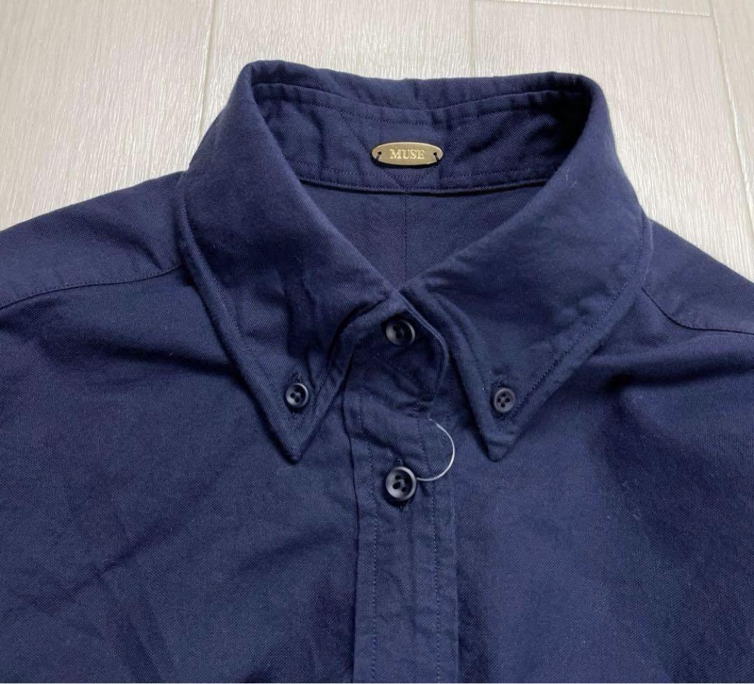 【超美品】ドゥーズイエムクラス　OXFORD BD シャツ　ネイビー 新品 ドゥーズィエムクラス オックスフォード BDシャツ 衿