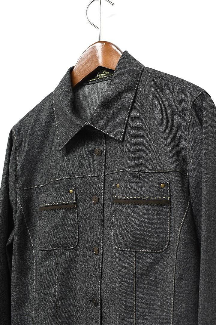 D507/美品 Leilian ブラウス ジャケット ストレッチ ナイロン混 9