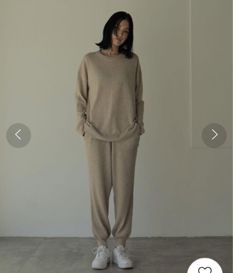 ウールカシミヤニットプルオーバー ベージュ