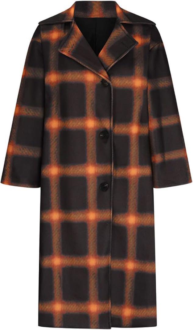 ジャケット・アウター Plaid Shacket Jacket For Women Button