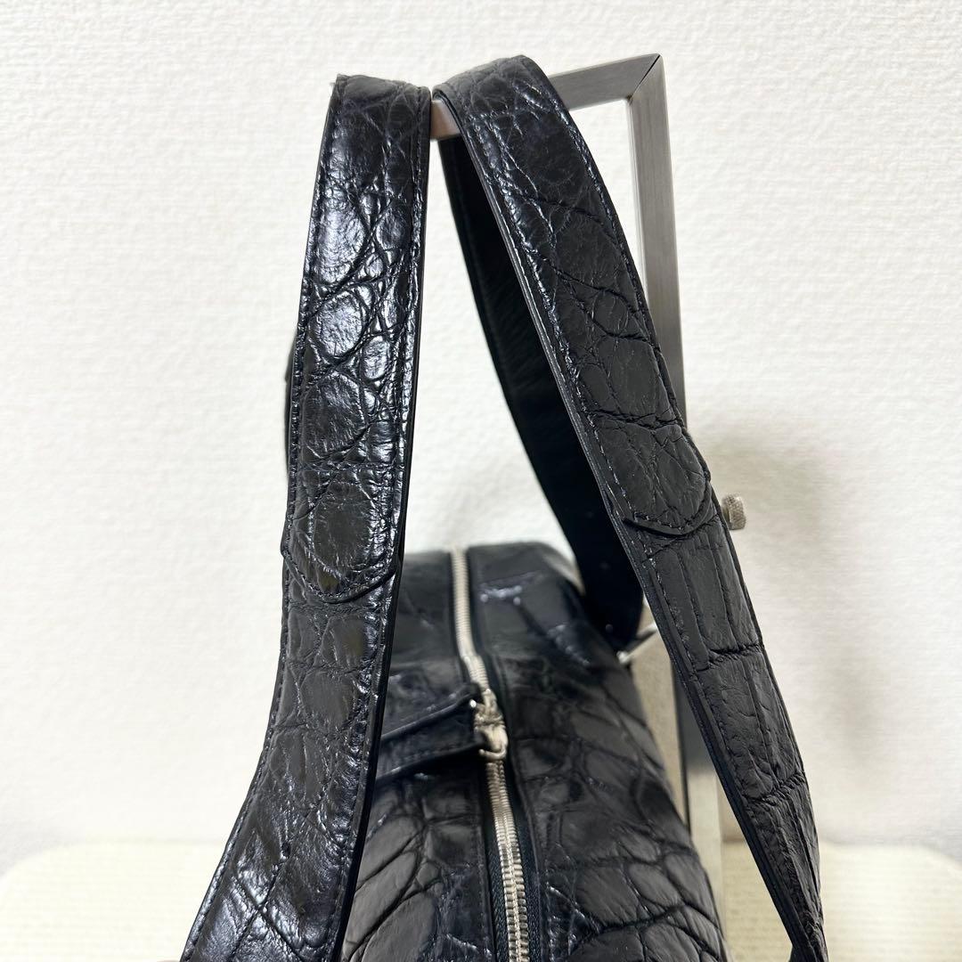 BEAUGRAND ボーグラン トート ボストン バッグ マットクロコダイル 黒 BEAUGRAND ボーグラン トート ボストン バッグ マットクロコダイル 黒