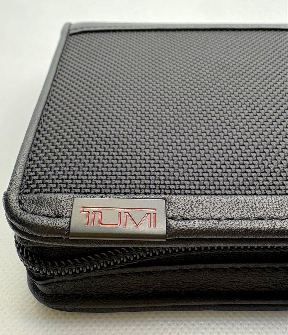 メンズ 長財布 TUMI ナイロン&レザー ブラック ラウンドジップ