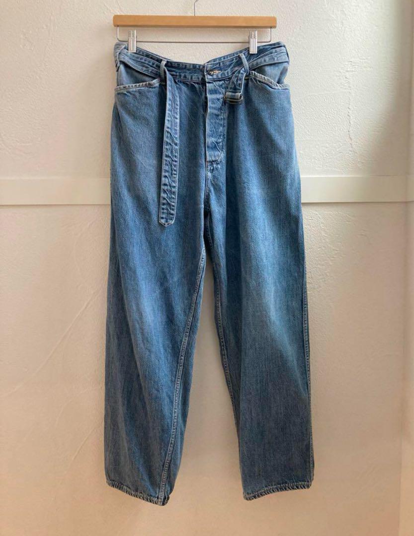 COMOLI コモリ 20SS BELTED DENIM PANTS