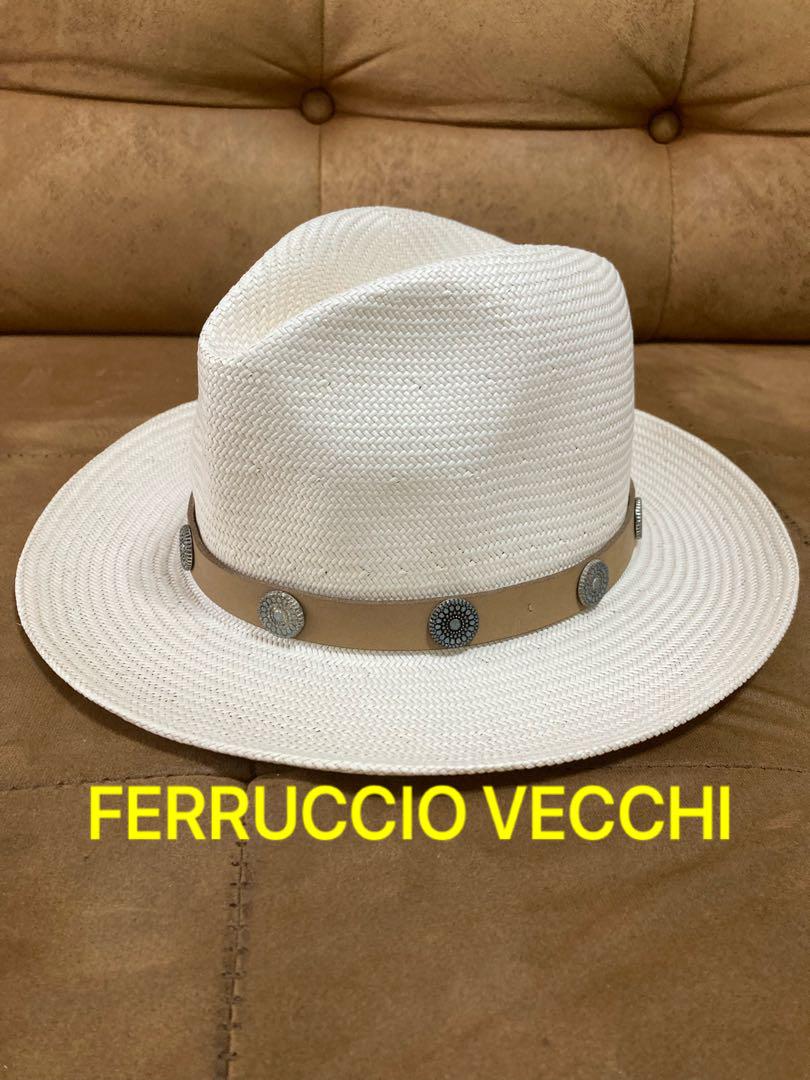 FERRUCCIO VECCHI 中折れハット ホワイト