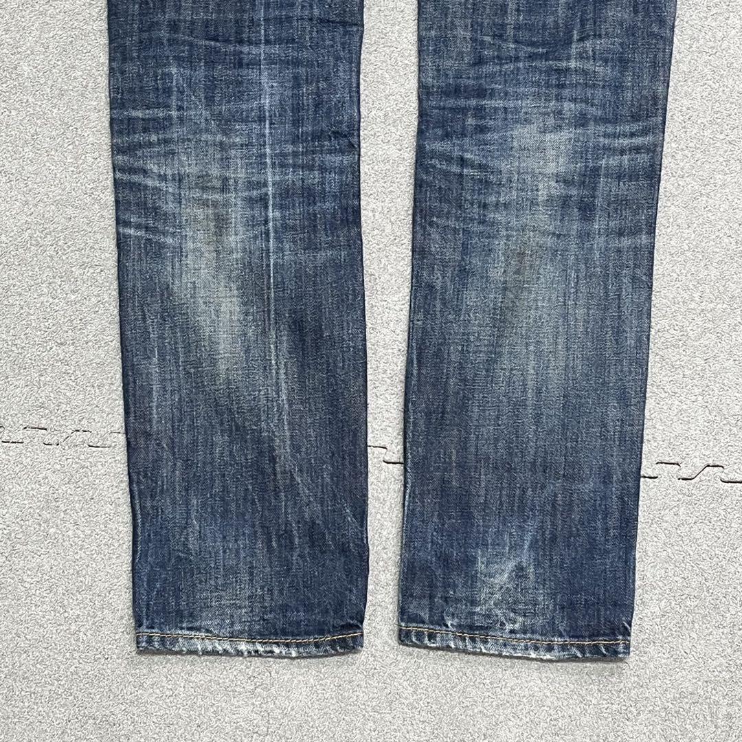 886 希少 dsquared2 s71la07 ダメージ ペンキ レザーパッチ