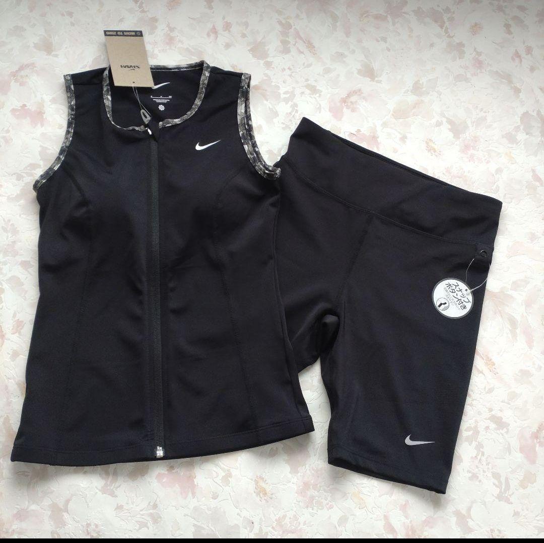新品 NIKE ナイキ フィットネス水着 セパレーツ フルジップ ボタン付 S