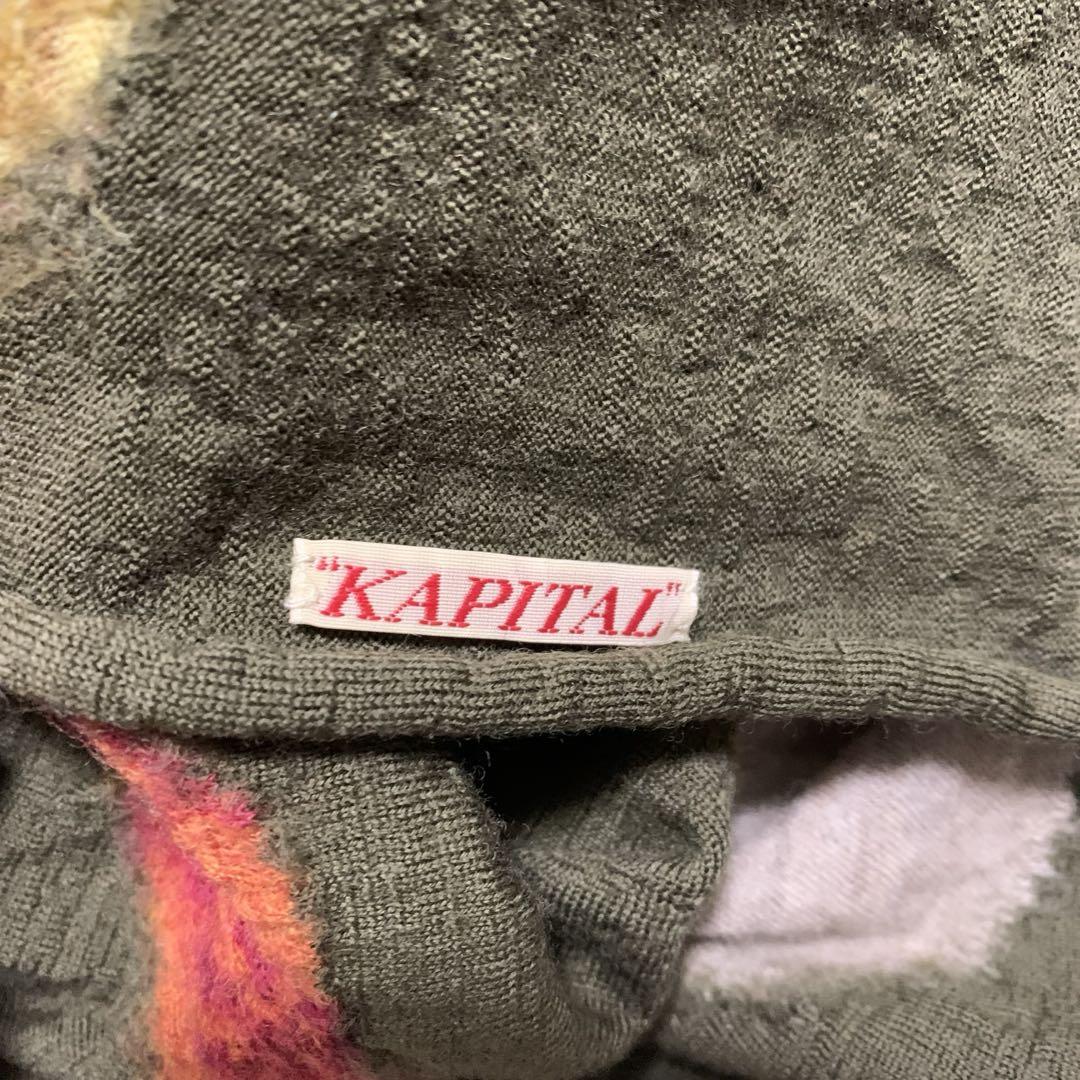 kapital 縮絨ウール マフラー 勾玉