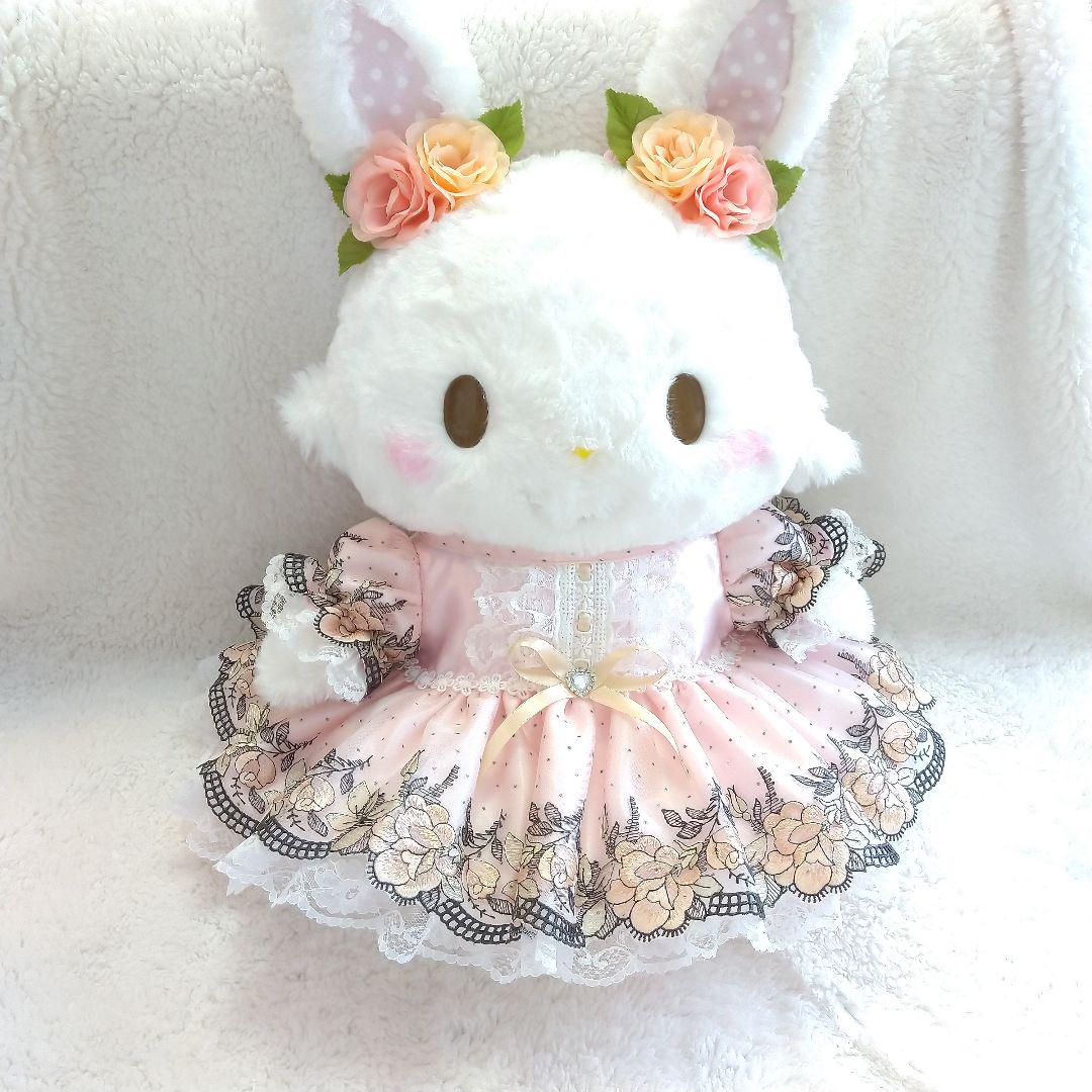 762.ウィッシュミーメル♡メルメルドール☆コスチューム♡お花刺繍ピンク