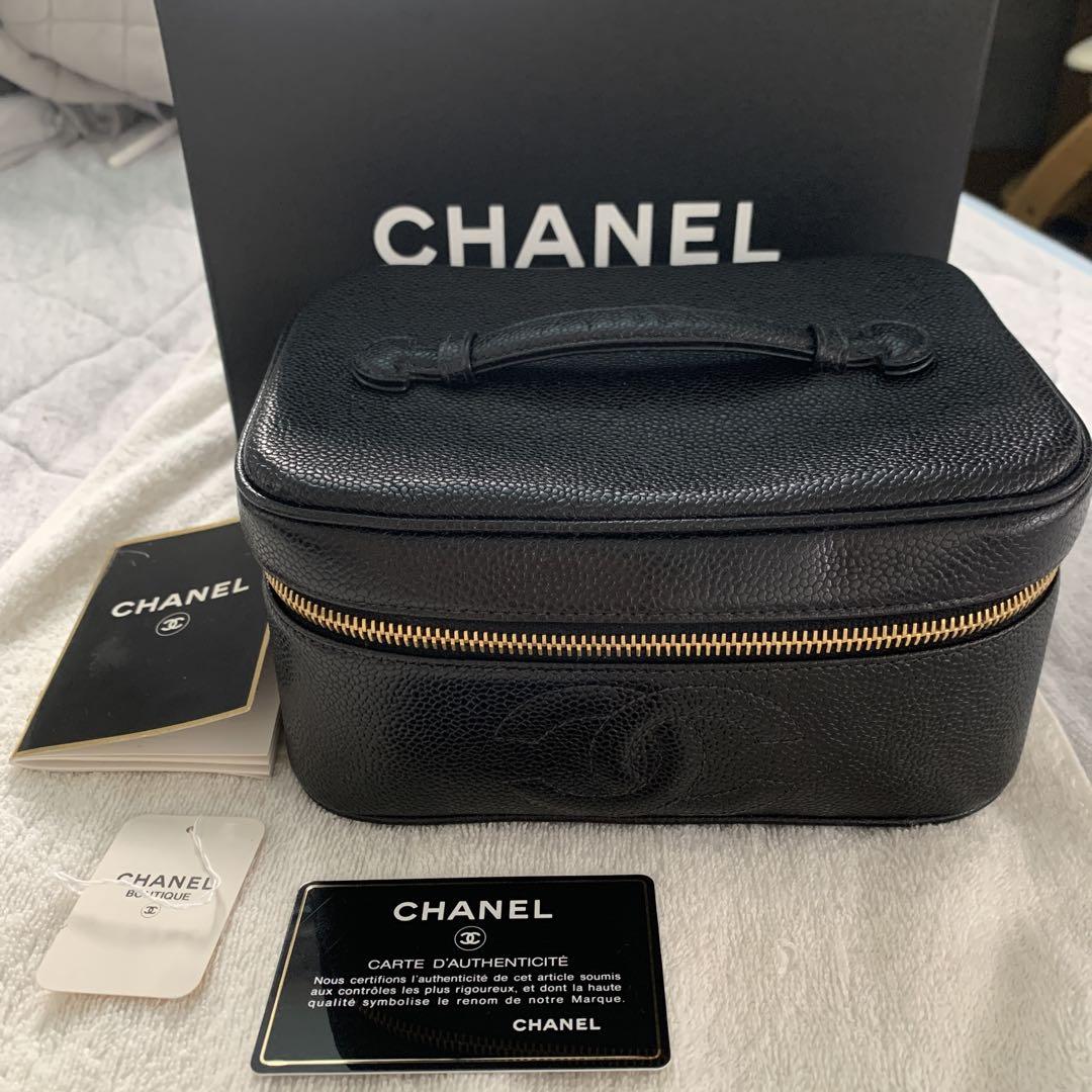 CHANEL シャネル バニティ ブラック キャビアスキン
