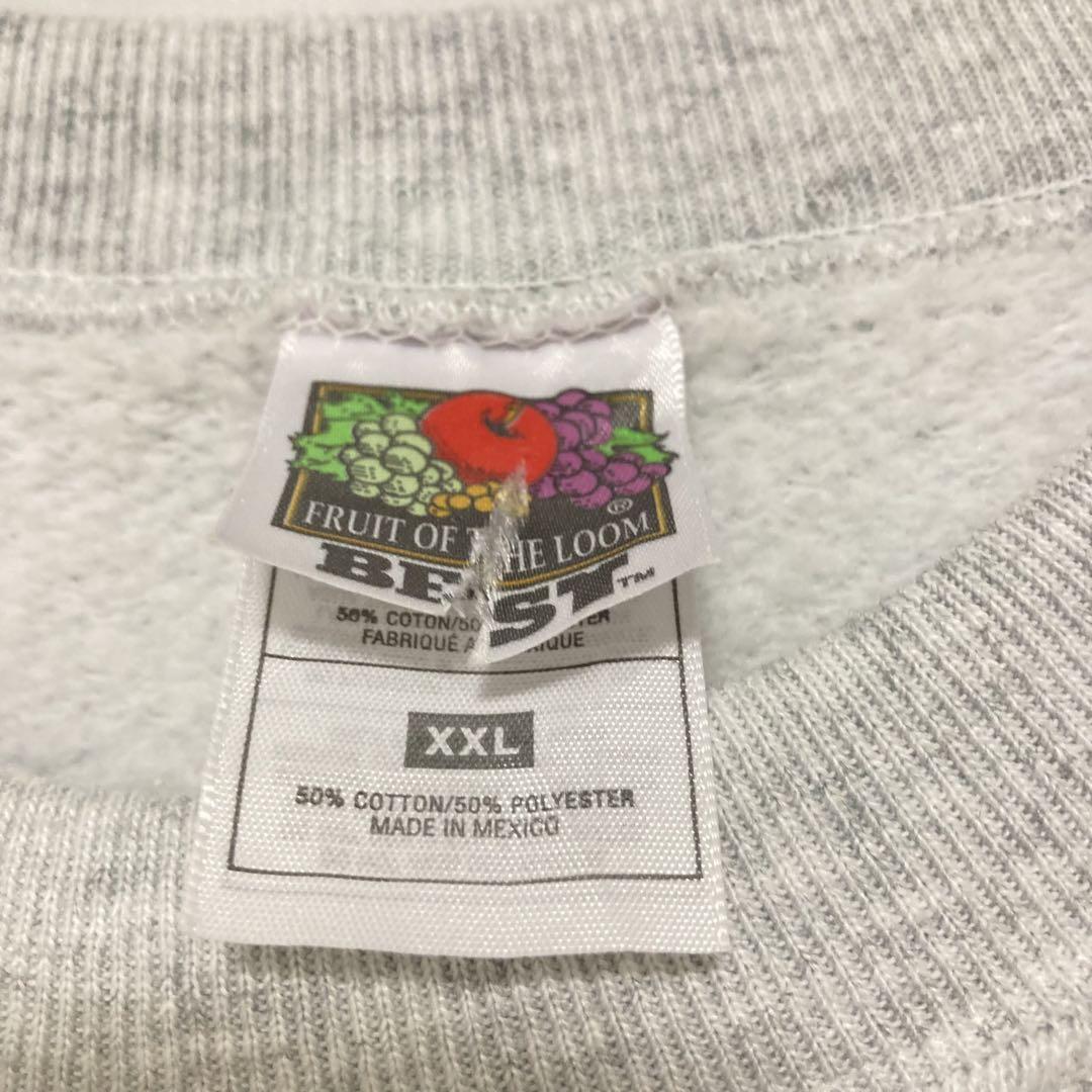 90s フルーツオブザルーム スウェット グレー XXL US古着 ビンテージ