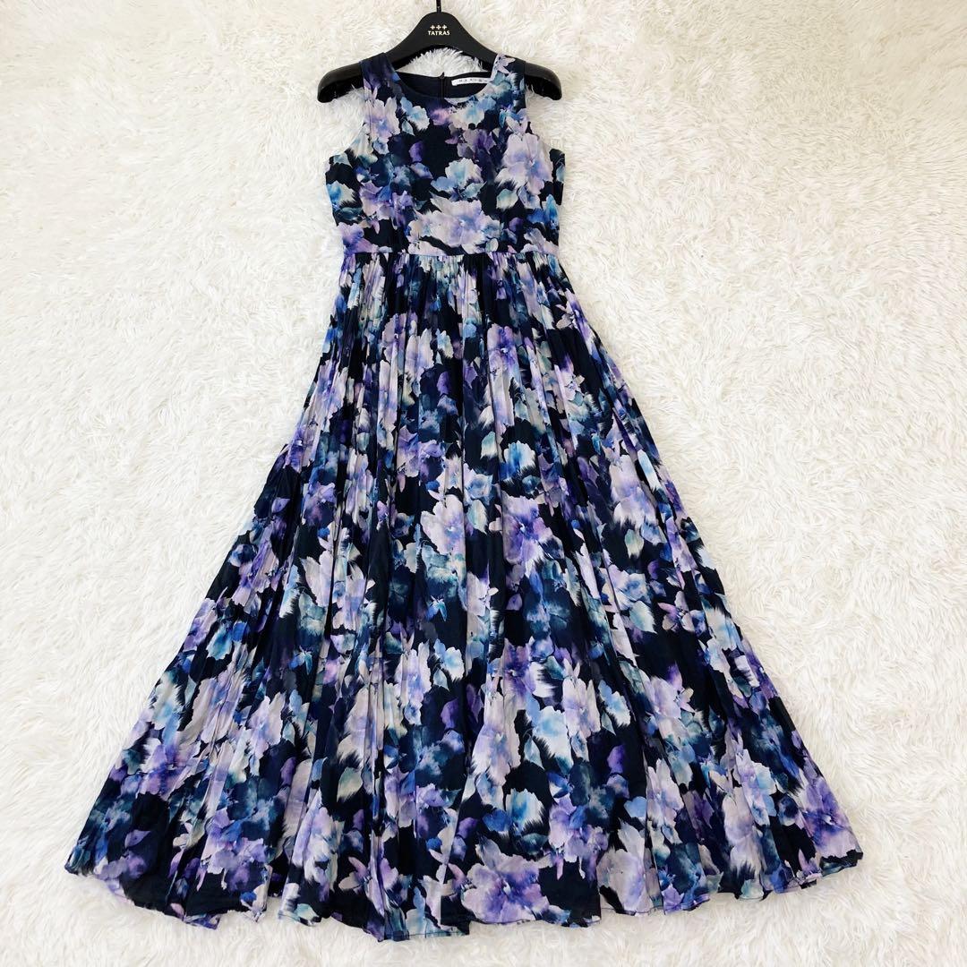 MARIHA 夏のレディのドレス　ワンピース　花柄　マキシ丈　ノースリーブ　36