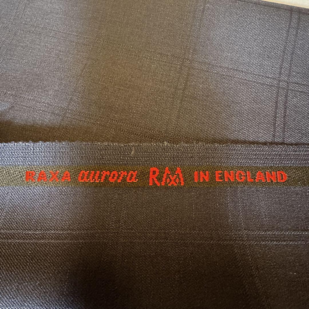 16:RAXA aurora スーツ生地 vintage ネイビーチェック