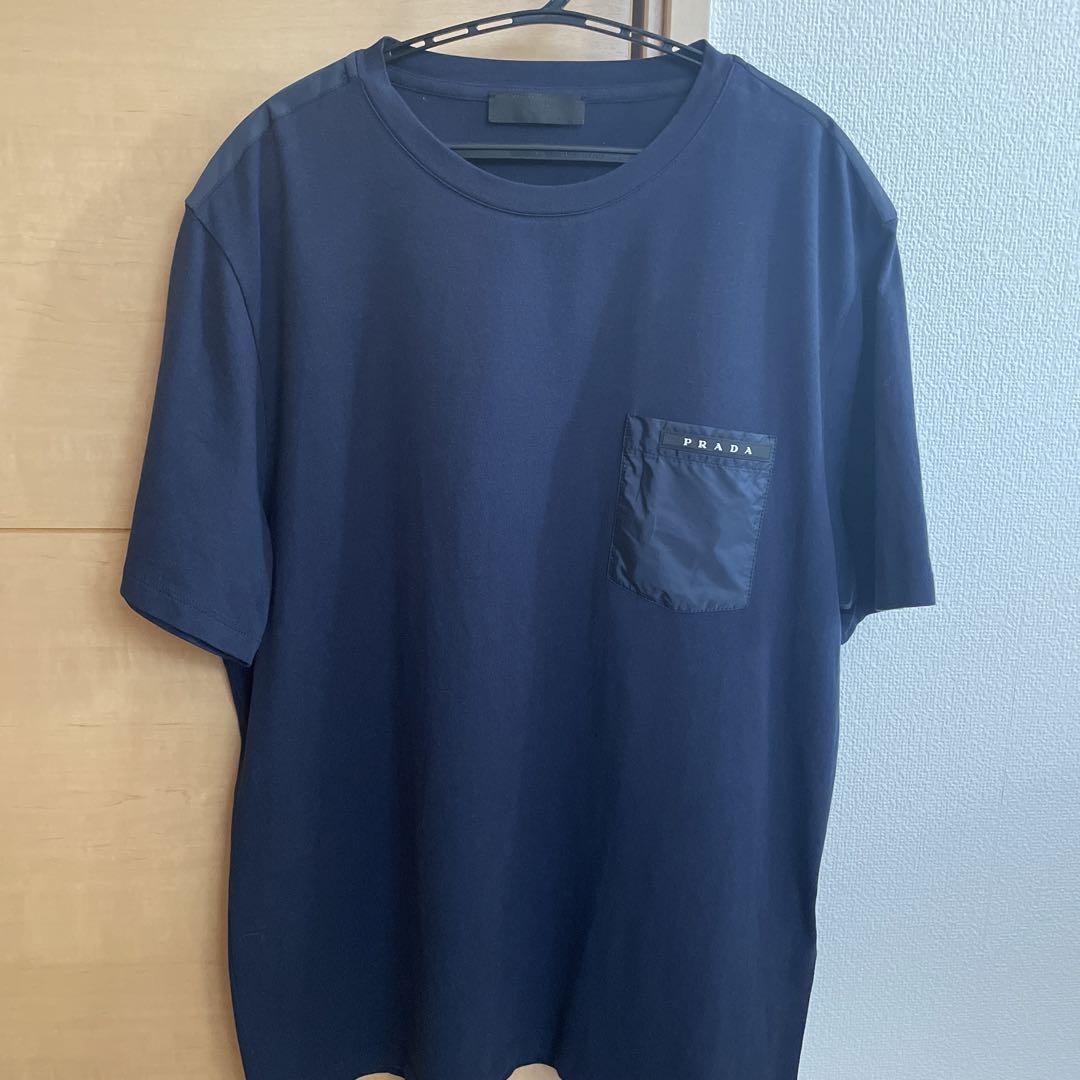 柔らかい PRADA クルーネック ストレッチコットンTシャツ | hindi