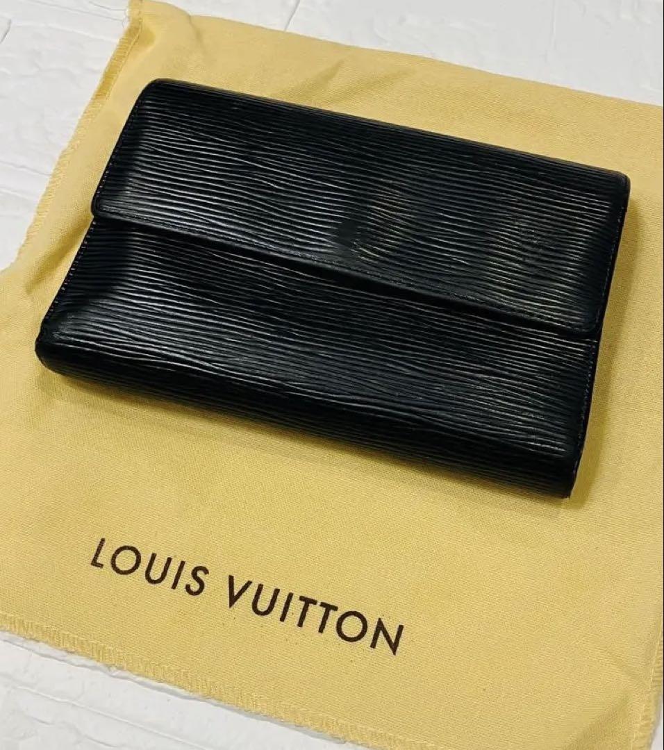 LOUIS VUITTON エピレザー 三つ折り財布 ブラック Louis Vuitton エピレザー ブラック 三つ折り財布 - メルカリ