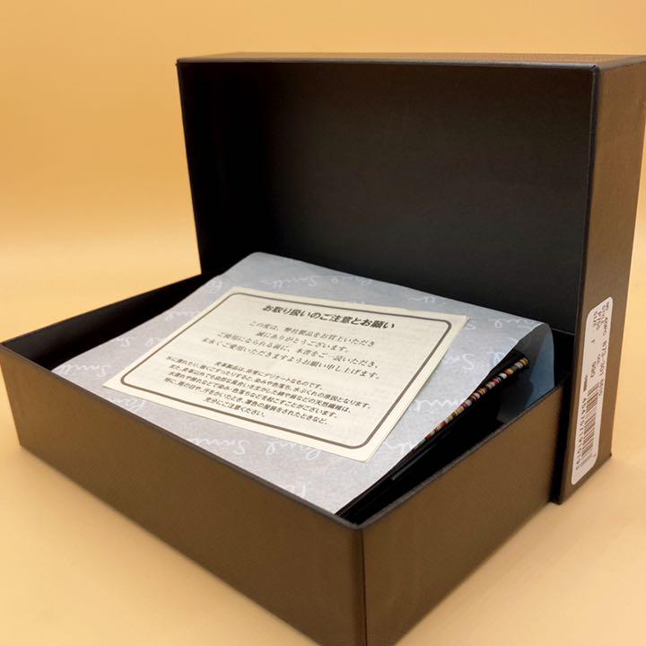 高評価通販 新品未使用品 ストライプポイント2 2つ折り財布 ブラック YKWhi-m63598023486 ポールスミス 財布 超激得在庫
