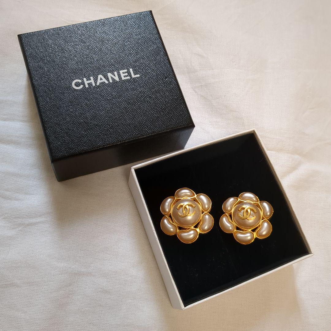 CHANEL シャネル ココマーク イヤリング 97a パールフラワー 画像8