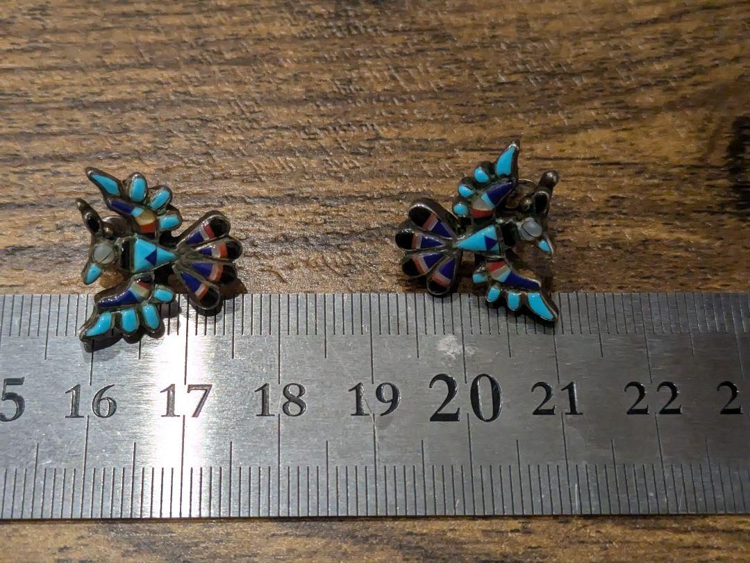 サンダーバード　ピアス　インディアンジュエリー　ターコイズ　ナバホ　navajo
