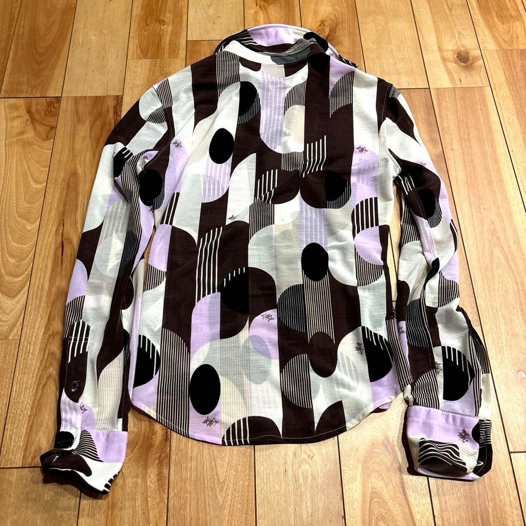 BUFFALO BOBS バッファローボブズ Y2K ポリシャツ 幾何学柄 レア