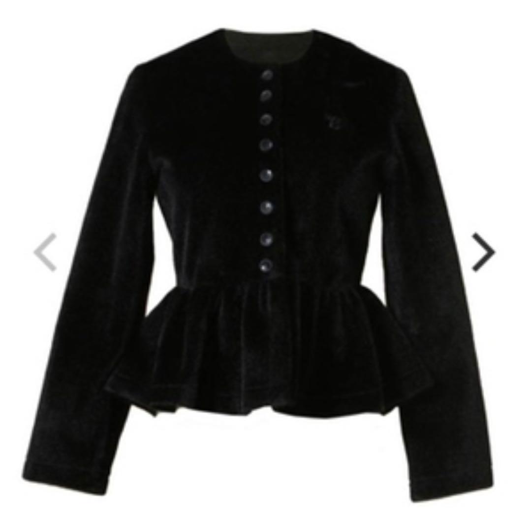 bibiy♡ペプラムカーディガンblack.
