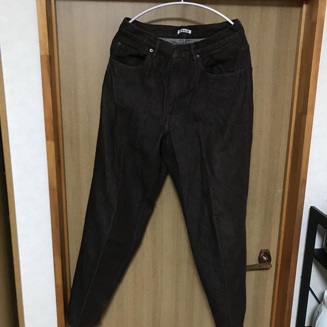 AURALEE オーラリー  デニムパンツ　茶色 AURALEE / オーラリー】HARD TWIST BROWN DENIM WIDE パンツ