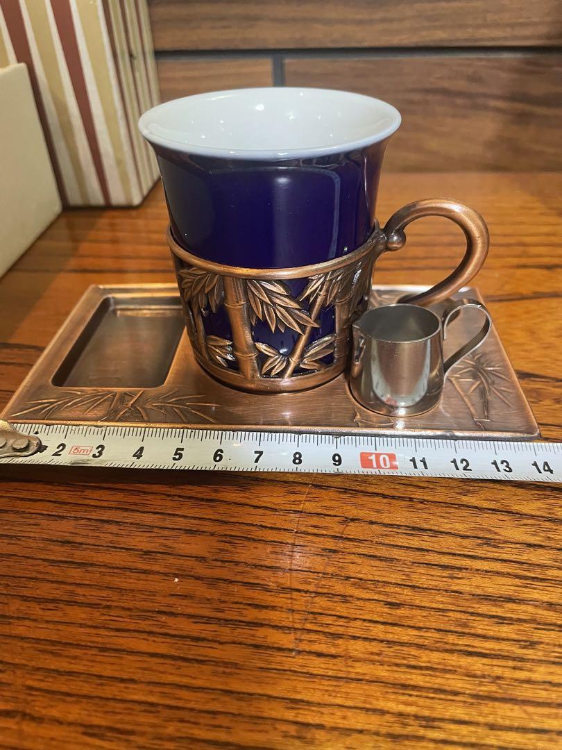昭和レトロ喫茶店銅製カップ＆ソーサー×5客セットRunnner