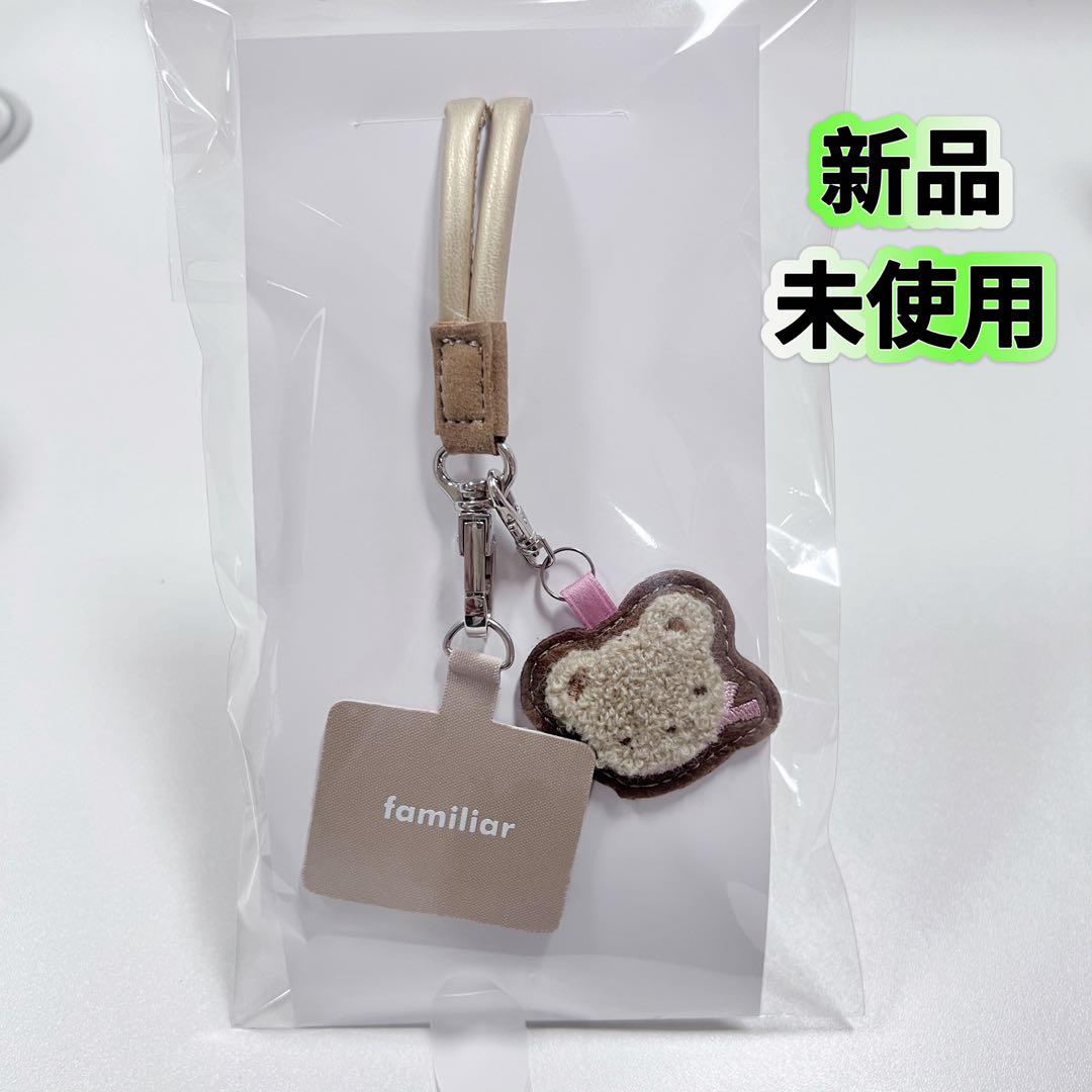 ファミリア familiar スマホショルダー ストラップ ゴールド