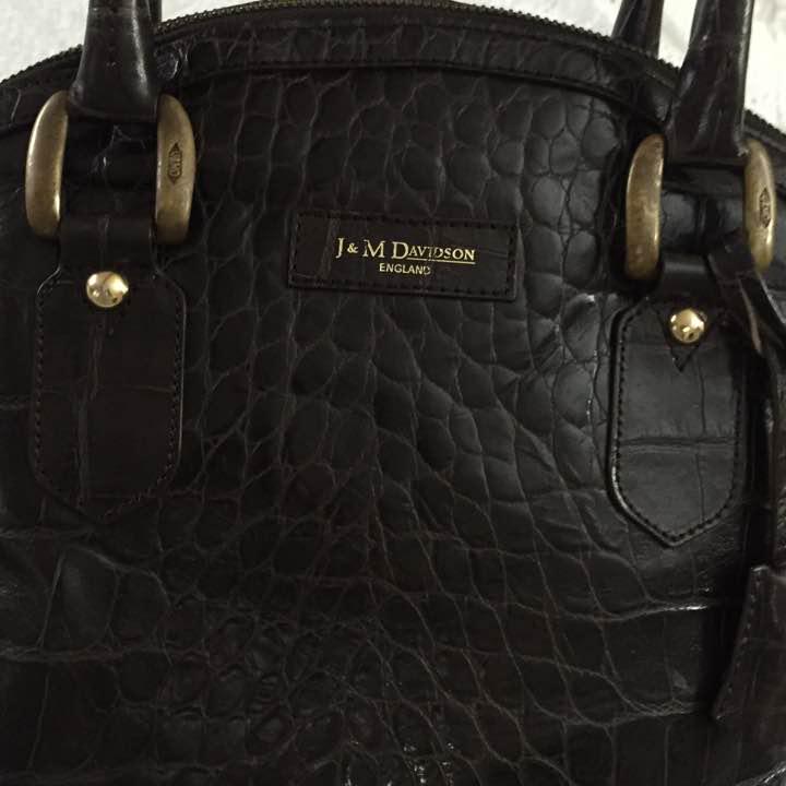 ☆大人気☆J&M DAVIDSON クロコダイル 型押し ハンドバッグ