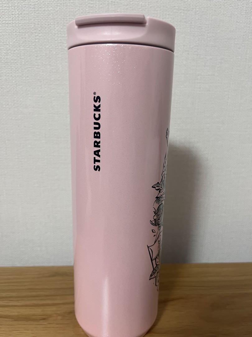 【海外限定】カリフォルニアディズニースターバックス限定タンブラーピンク色 ピンクが可愛い！スタバ✖️ディズニーパークのアイテムが