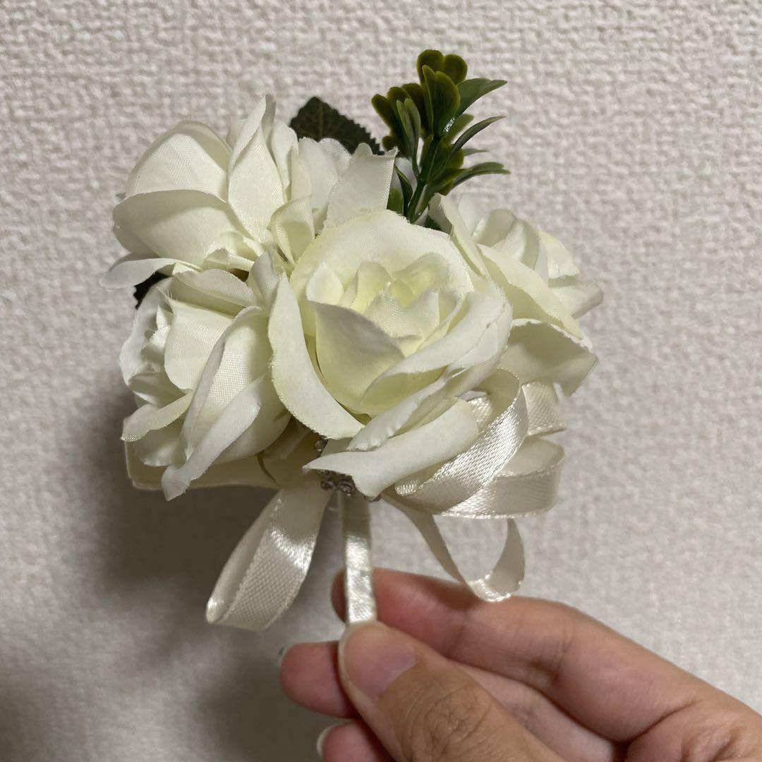 ホワイト 結婚式 ブーケ・ブートニア 楽天市場】ブーケ ブートニアセット ウエディングブーケ