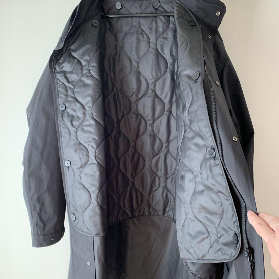 ユニクロ　UNIQLO　ウインドプルーフ2wayコート　 ブラック