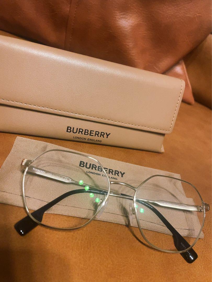 【美品】BURBERRY /オクタゴナルメガネゴールド/ブラ ック