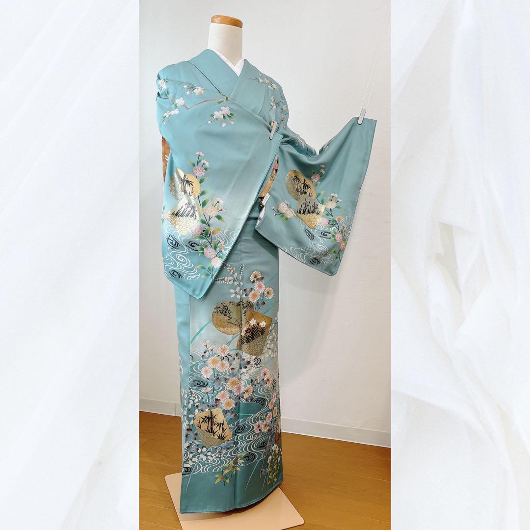 【美品】訪問着フルセット袋帯　帯揚げ　帯締め　結婚式　披露宴　七五三　入学式