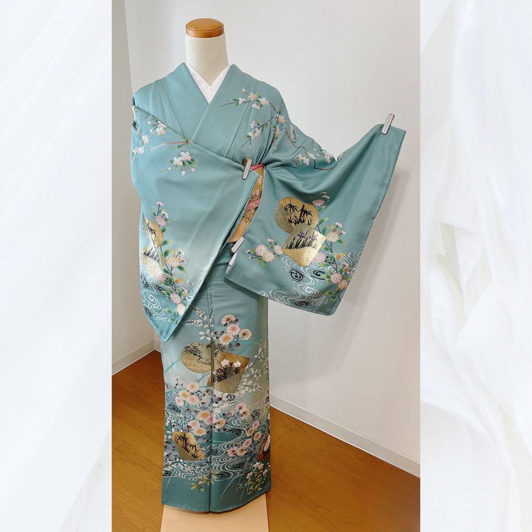 【美品】訪問着フルセット袋帯　帯揚げ　帯締め　結婚式　披露宴　七五三　入学式