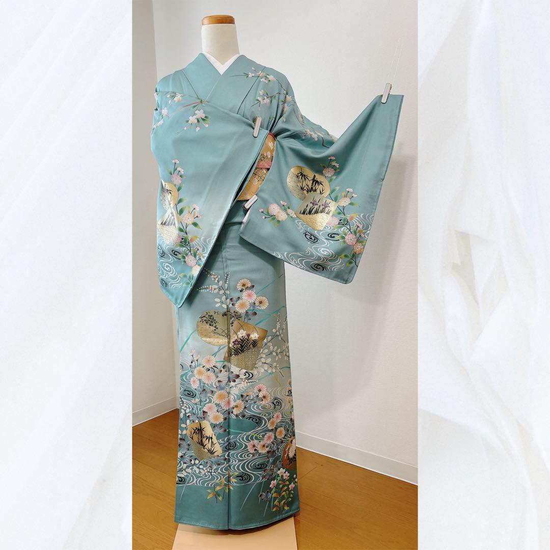 【美品】訪問着フルセット袋帯　帯揚げ　帯締め　結婚式　披露宴　七五三　入学式