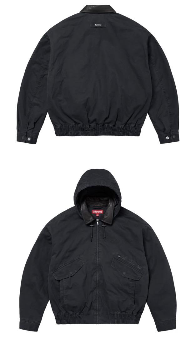 ジャケット・アウター supreme Leather Collar Utility Jacket