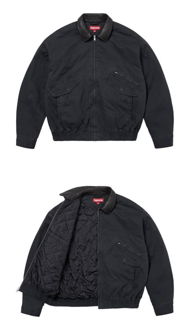 ジャケット・アウター supreme Leather Collar Utility Jacket