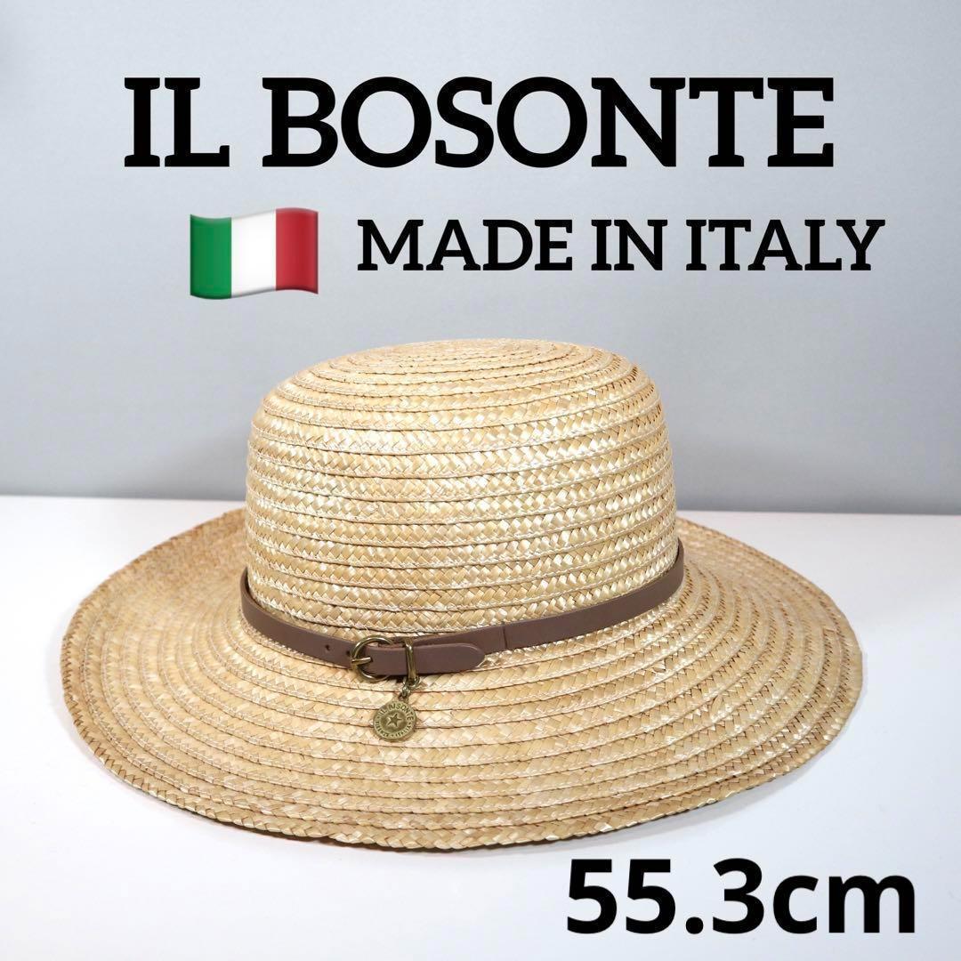 【美品】IL BISONTE　イルビゾンテ　イタリア製　クラシック麦わら帽子