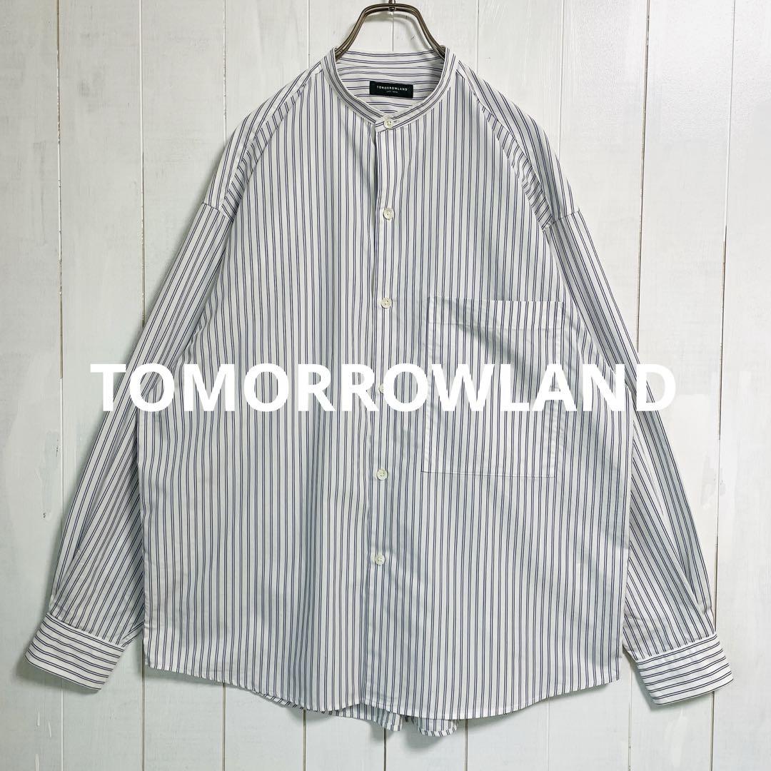 TOMORROWLAND バンドカラー　コットンタイプライター　シャツ