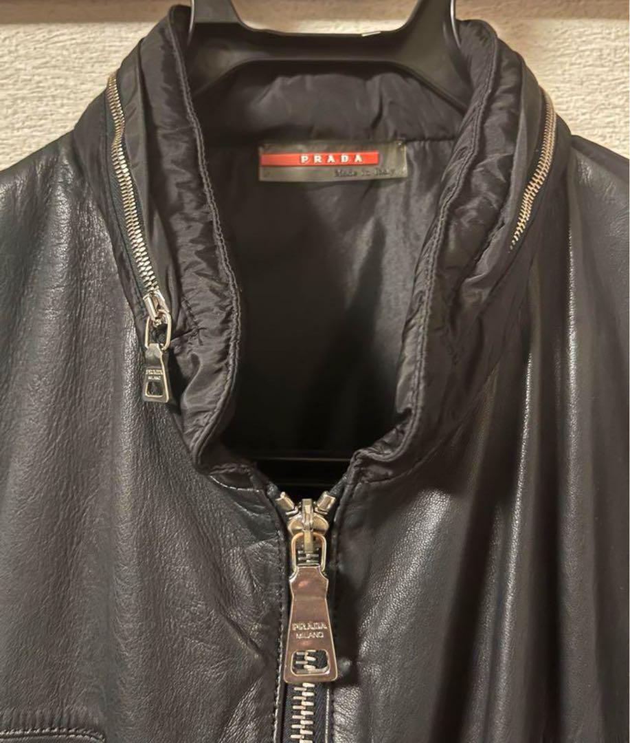 ジャケット・アウター prada sport leather blouson