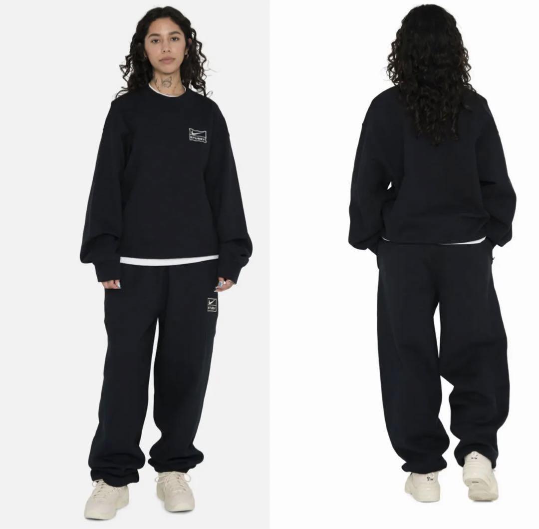 Stussy Nike ブラックスウェット　セットアップ ひろや様専用】stussy×nike スウェットセットアップ - メルカリ