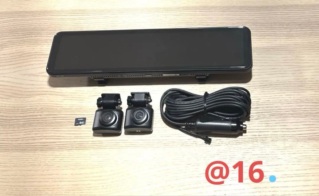 ミラー型ドライブレコーダー ZDR038 コムテック　64GB付き