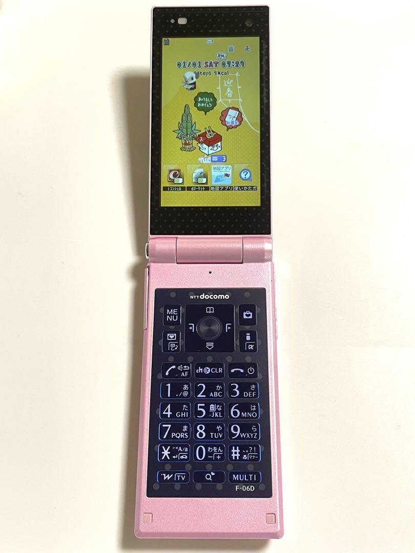 docomo 携帯電話 ガラケー F06D ハッピーピンク ドコモ - メルカリ