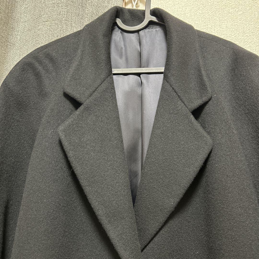 ロングコート ブラック 60年代物 美品 カシミヤ100%