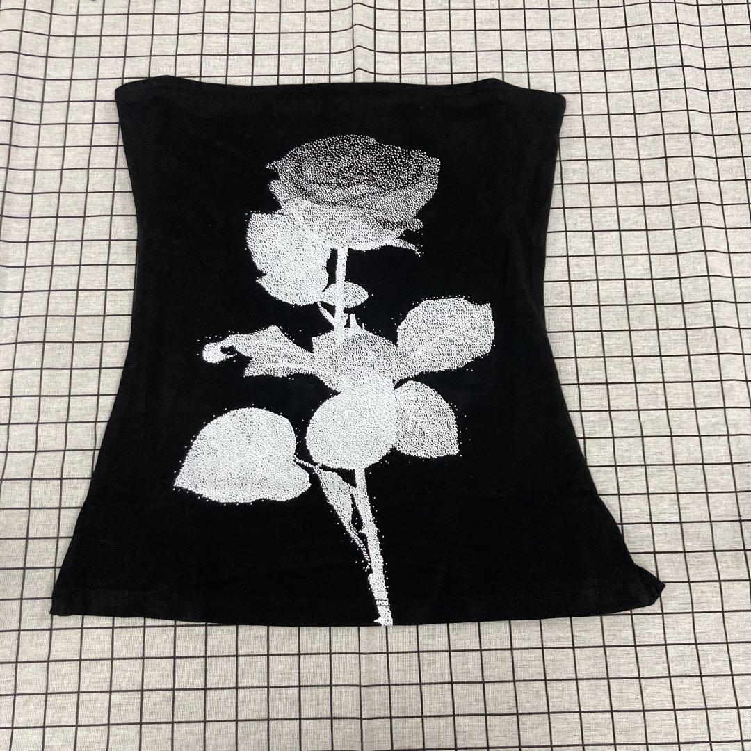 paloma wool バラ刺繍 ブラック ベアトップ