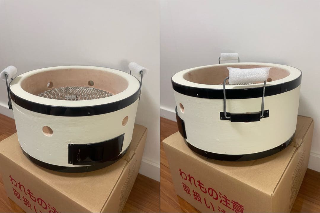 本日削除 入手不可 珍品 能登ダイヤ工業 極厚天然珪藻土切り出し七輪36cm特大