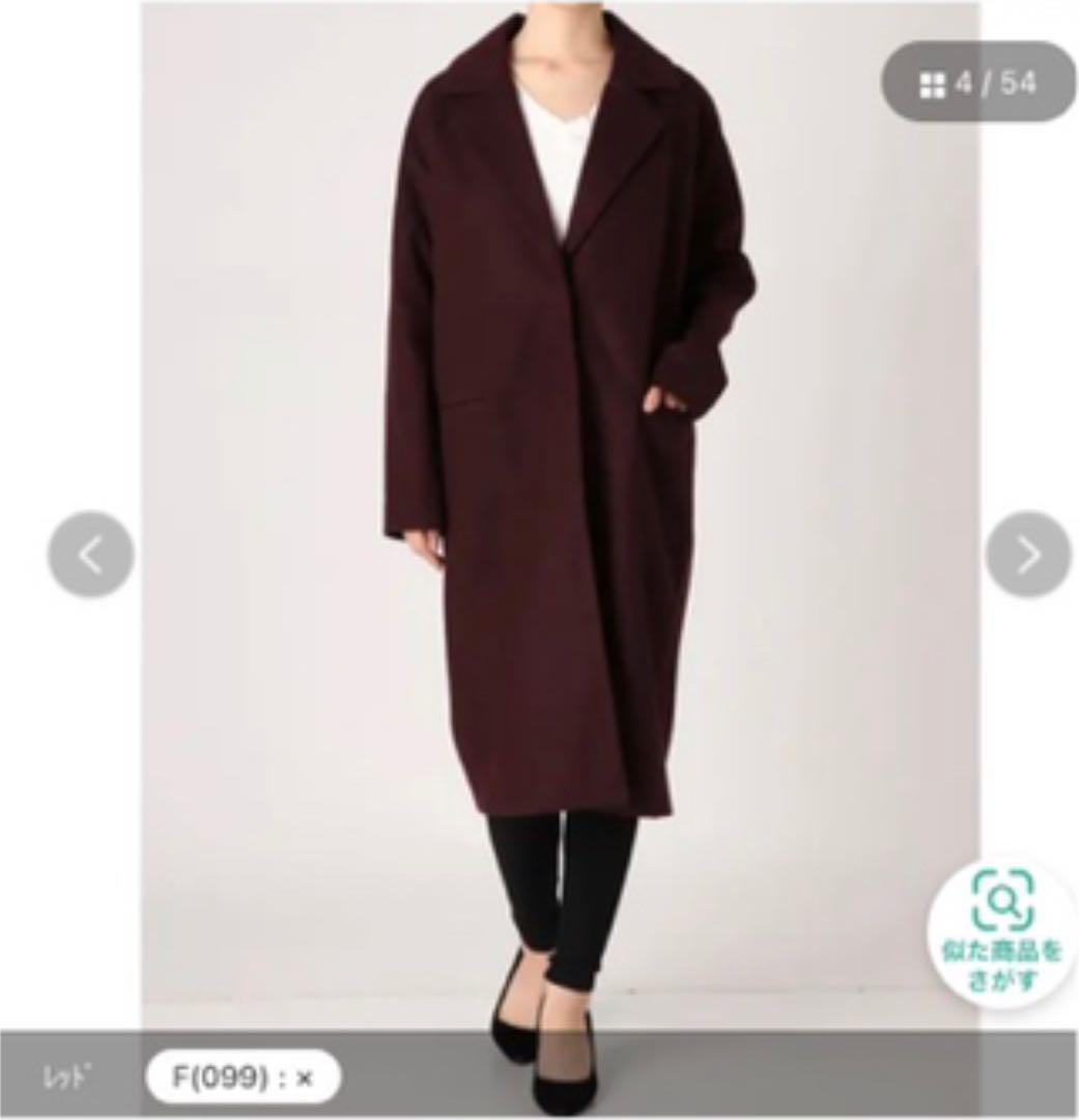 B01091 エモダEMODAウール混チェスターコート emoda チェスターコート ロングコート - メルカリ