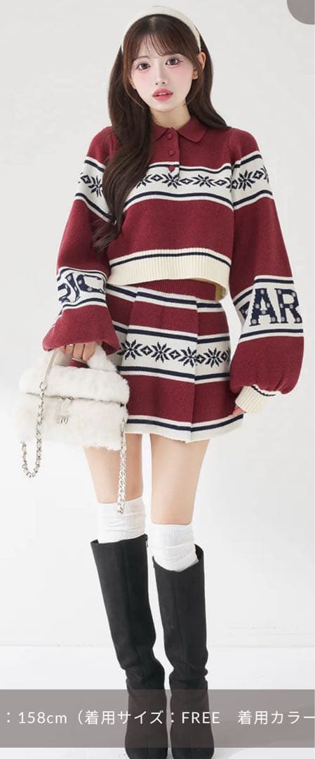 新品未開封DarichスノーパターンラメニットセットアップFL 新品未開封DarichスノーパターンラメニットセットアップFL